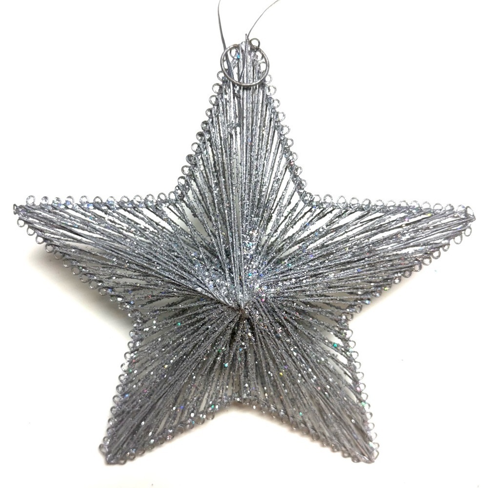 Silver Star Holiday Ornament